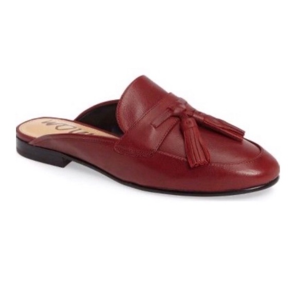 Sam Edelman Paris Red Leather Slip On Loafers 7.5 - Picture 6 of 8